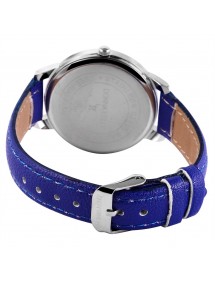 Donna Kelly watch for women with imitation leather strap Blue