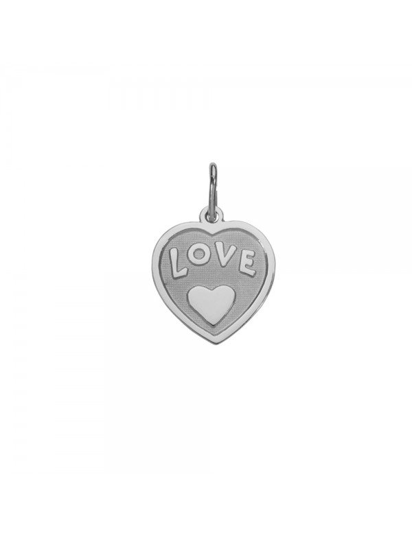 Pendentif cœur "Love" en Argent Massif