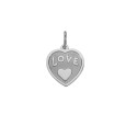 Pendentif cœur "Love" en Argent Massif