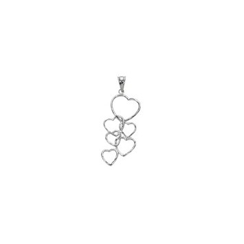 Pendentif cascade de 6 cœurs en Argent Rhodié 3160309 Laval 1878 19,90 €