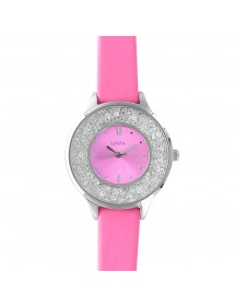 Montre Lutetia rose, cadran avec pierres et bracelet synthétiques 750103RO Lutetia 38,00 €