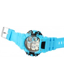 Montre numérique à Quartz 4YOU, bracelet Silicone bleu clair