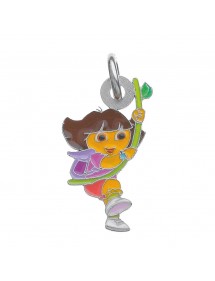 Pendentif DORA L'EXPLORATRICE avec une liane en émail et argent massif rhodié 3161044 Dora l'exploratrice 36,00 €