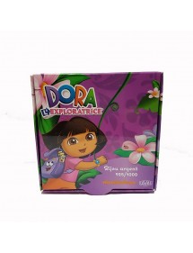 DORA L'EXPLORATRICE pulsera de cordón de algodón rosa en plata rodiada y esmalte