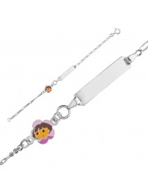 DORA L'EXPLORATRICE bracelet in 925/1000 rhodium silver and enamel 3181065 Dora l'exploratrice 22,00 €