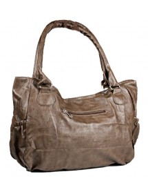 Große Handtasche 43 x 30 cm - Farbe Taupe