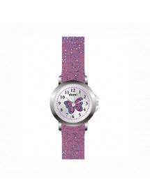 Domi Mädchenuhr, mit Schmetterling und glitzerndem lila Plastikarmband 753980 DOMI 29,90 €