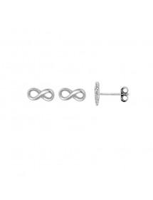 Boucles d'oreilles forme puce symbole "infini" en argent rhodié 3131141 Laval 1878 26,00 €