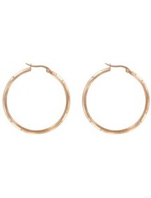 Pink steel hoop earrings diameter 35 mm 3131382R One Man Show 16,80 €