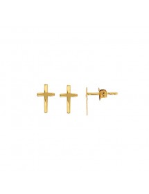 Boucles d'oreilles puces croix en plaqué or 3230233 Laval 1878 27,50 €