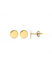 Boucles d'oreilles puces rondes en plaqué or - diam. 8 mm 3230234 Laval 1878 29,90 €