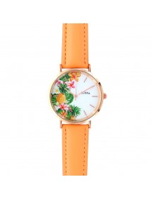 Lutetia watch with pineapple pattern dial and synthetic coral strap 750138 Lutetia 38,00 €