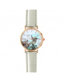 Montre Lutetia cadran motif oiseau et bracelet synthétique couleur argent 750137 Lutetia 59,90 €