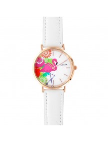 Lutetia Flamingo Motivuhr, weißes Kunststoffarmband 750141 Lutetia 29,90 €