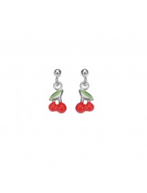 Pendantes en forme de cerise rouge en argent rhodié 3130855 Suzette et Benjamin 34,00 €