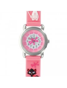 Kinder Uhr „Cats“ Metallgehäuse und rosa Silikonband 753968 DOMI 29,90 €