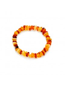 Elastic bracelet all Amber multi-colors with ambrine screw clasp 31812805 Nature d'Ambre 32,90 €