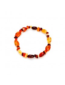 Bracelet élastique en ambre de formes diverses 31812568 Nature d'Ambre 26,00 €