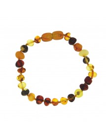 Mehrfarbige Bernstein Armband mit Schraube Spange 31812567 Nature d'Ambre 26,50 €