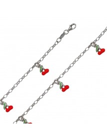 Bracciale con ciliegie rosse in argento rodiato 3180683 Suzette et Benjamin 45,00 €