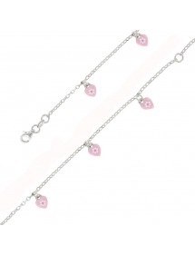 Bracelet en argent rhodié pour enfant avec des cœurs 3181152 Suzette et Benjamin 46,00 €