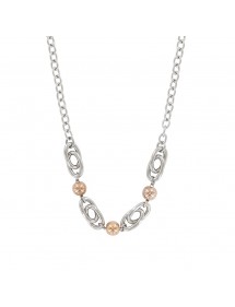 Collier femme acier et boules acier rose 31710221 One Man Show 52,00 €