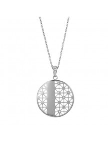 Collier One Man Show Acier avec pendentif rond ajouré orné de cristaux blancs 317678 One Man Show 36,00 €