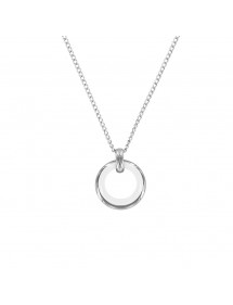 Collier acier avec un rond en céramique blanche et acier 31710114B One Man Show 29,90 €