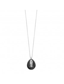 Collana ovale in acciaio in ceramica nera e acciaio 3171090 One Man Show 18,00 €