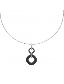 Collier très chic One Man Show en acier et céramique noir - 42 cm 3171087 One Man Show 19,90 €