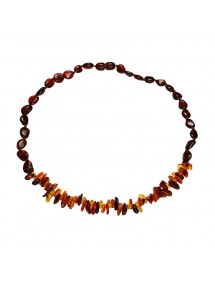 Amber necklace in cherry, cognac and honey color with screw clasp 31710742 Nature d'Ambre 54,90 €