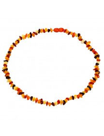 Collana con piccole pietre d'ambra multicolore, chiusura a vite con ambra 31710738 Nature d'Ambre 29,90 €