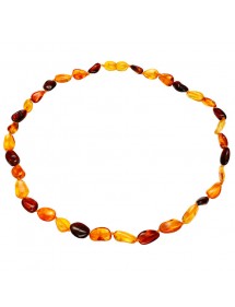 Collana in pietre d'ambra multicolore allungate, chiusura a vite 31710735 Nature d'Ambre 63,90 €