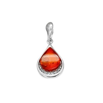 Colgante de ámbar en forma de gota sobre un marco de plata rodiada 31610551 Nature d'Ambre 36,90 €