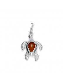 Pendentif tortue en Ambre véritable et argent rhodié 31610543 Nature d'Ambre 39,90 €