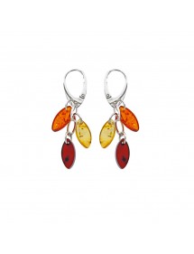 Boucles d'oreilles avec pierres ovales pendantes en Ambre et argent 3130584 Nature d'Ambre 53,50 €