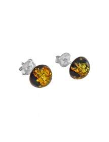 Boucles d'oreilles célestes argent et ambre jaune et noir 3130418 Nature d'Ambre 18,90 €