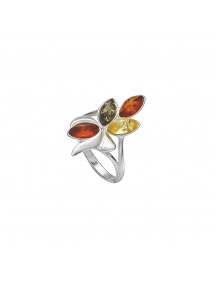 Blattsilberring mit Bernstein 3111166 Nature d'Ambre 43,50 €