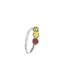 Anello in argento e ambra a tre colori 3111162 Nature d'Ambre 26,00 €