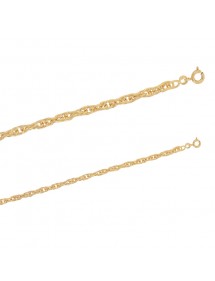 Gold-plated bracelet in rope style, diameter 4 mm, length 19 cm 328020 Laval 1878 49,90 €