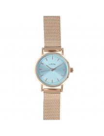 Lutetia watch with pink gold Milanese strap, sky blue dial 750145DRT Lutetia 38,00 €