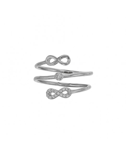 copy of Ring with infinity symbol in rhodium silver 311288 Laval 1878 19,90 €