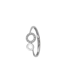 Anillo original en plata rodiada 925/1000 y óxidos de circonio 311297 Microserti - ... A la ligne 22,00 €