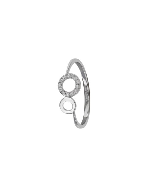 ring in 925/1000 rhodium silver and zirconium oxides 311297 Microserti - ... A la ligne 22,00 €