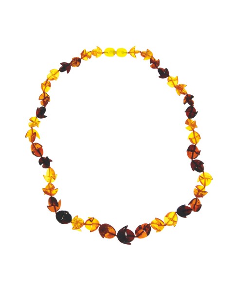 Amber necklace adorned with moon-shaped stones, screw clasp 31710475 Nature d'Ambre 49,50 €