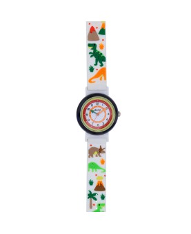 Montre enfant "Dinosaures" blanche boîtier et bracelet plastique, mvt PC21 753991 DOMI 36,00 €