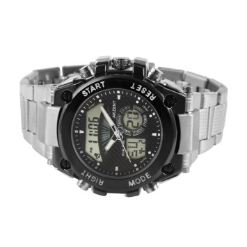 Montre digital et aiguilles Akzent pour homme avec bracelet en métal 2420024-001 Akzent 29,90 €