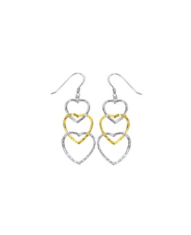 Boucles d'oreilles pendantes 3 cœurs en Argent Rhodié et Plaqué Or 3130348 Laval 1878 18,80 €