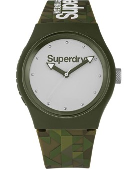 Superdry Urban stil SYG005EP unisex analog klocka - Grönt silikonband