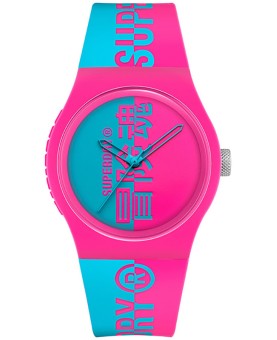 Superdry Urban Contrast Unisex Analogue Watch SYG346AUP - Blue and Pink Silicone Strap SYG346AUP SUPERDRY 49,90 €